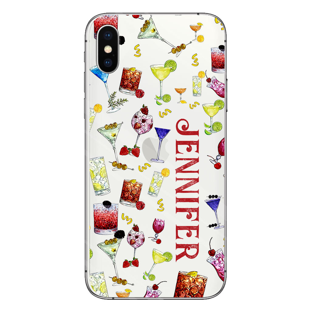 Summer Vibes - Personalized Cocktail Clear Phone Case
