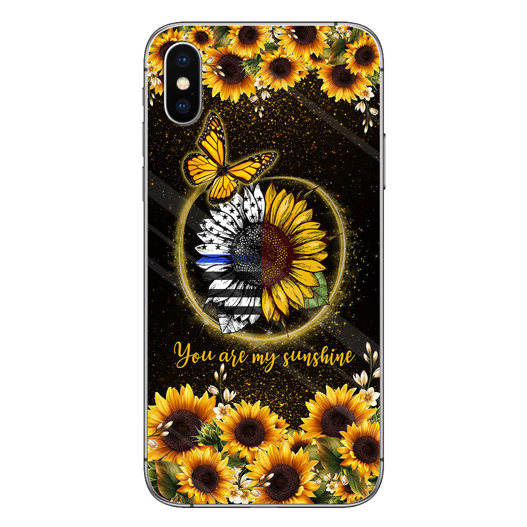 You Are My Sunshine Sunflower Blue Line - Polizei-Handyhülle 112021