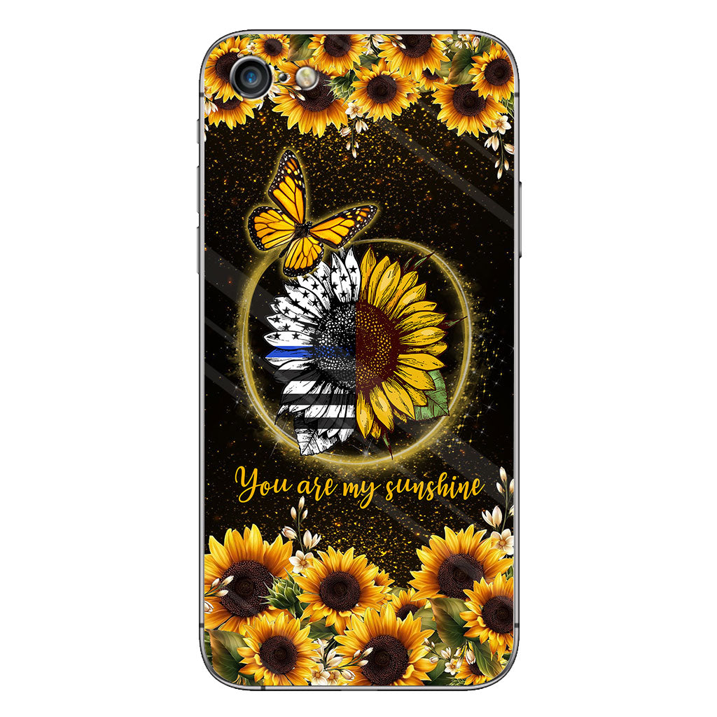 You Are My Sunshine Sunflower Blue Line - Polizei-Handyhülle 112021