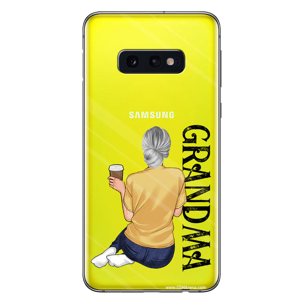 Beste Oma aller Zeiten – Personalisierte transparente Handyhülle für Oma