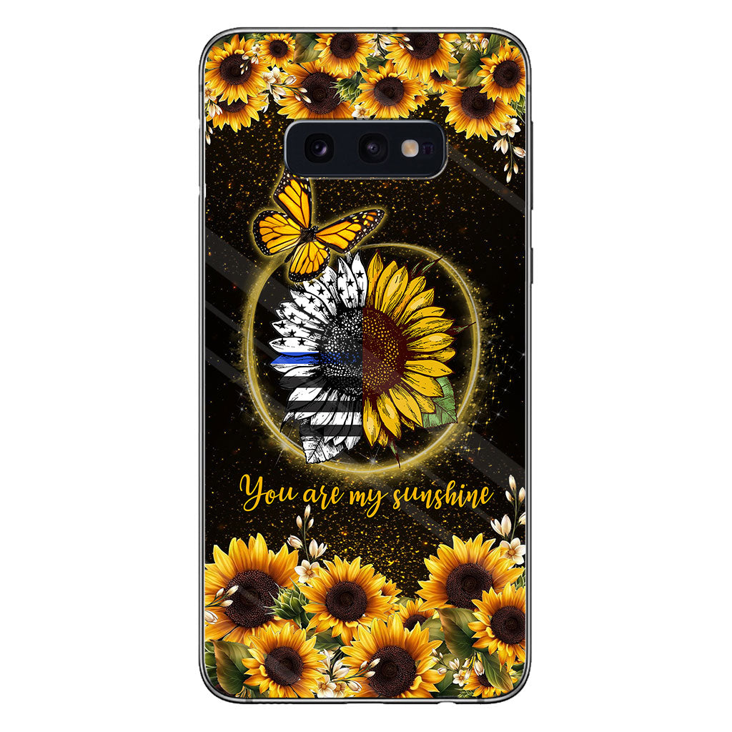You Are My Sunshine Sunflower Blue Line - Polizei-Handyhülle 112021