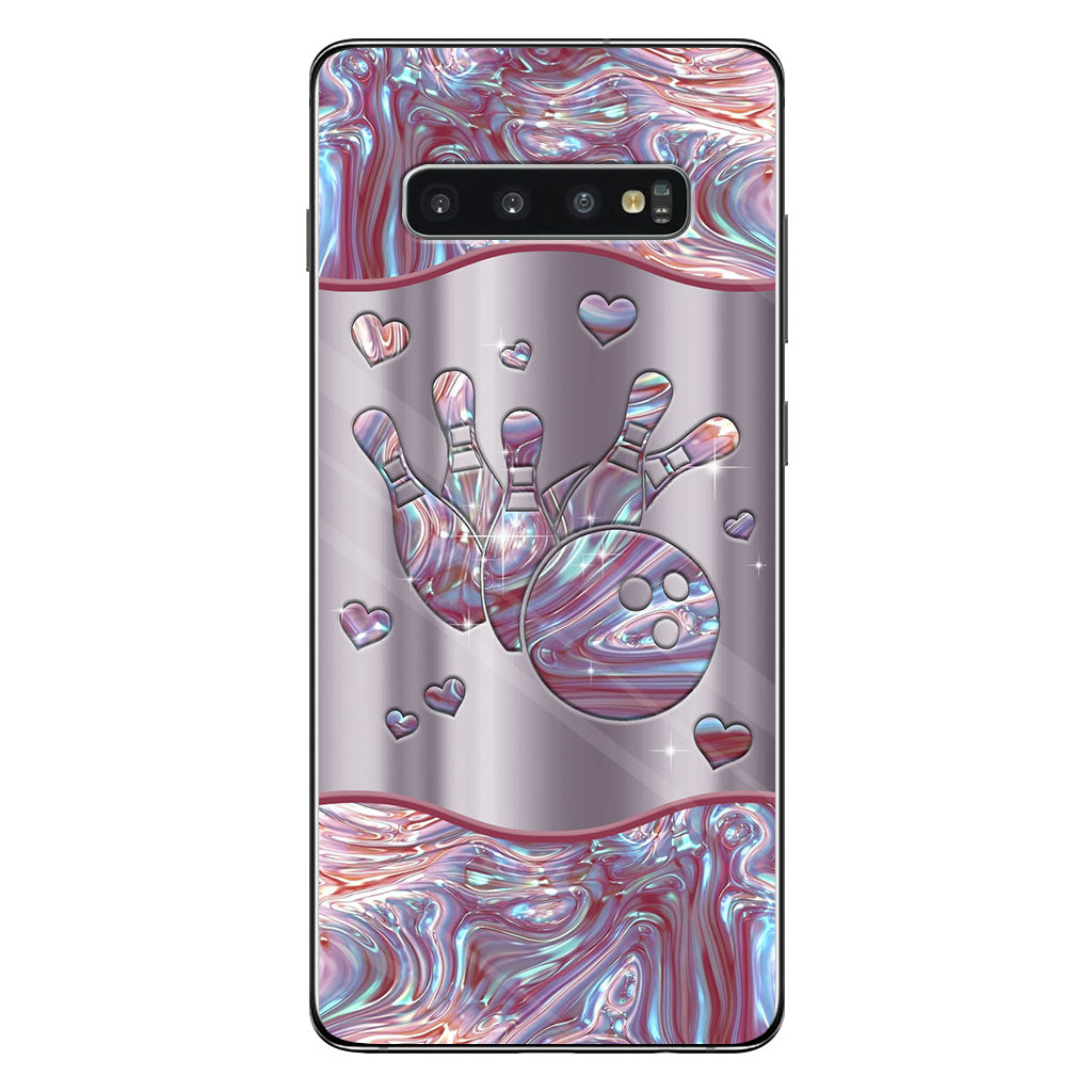 Liebe - Personalisierte Handyhülle mit Bowling-Motiv