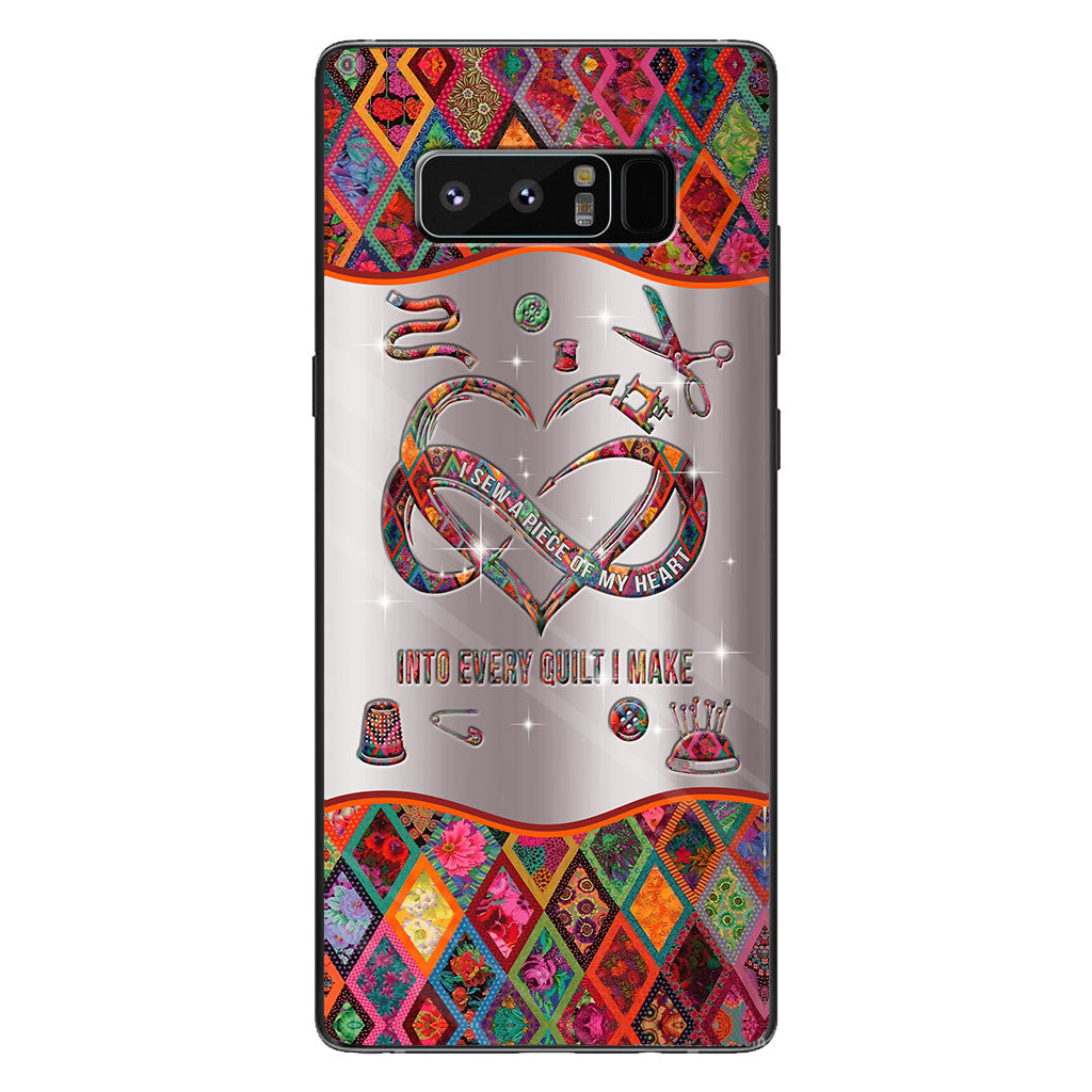 I Sew A Piece Of My Heart Personalized Phone Case