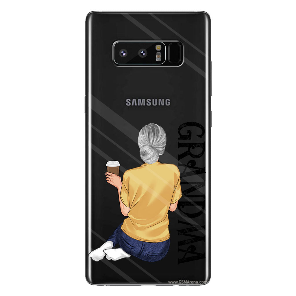 Beste Oma aller Zeiten – Personalisierte transparente Handyhülle für Oma