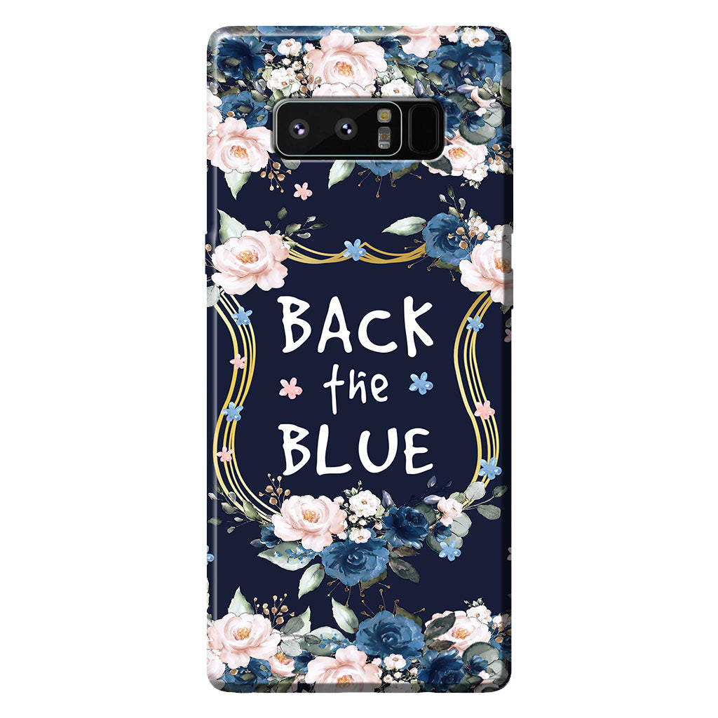 Handyhülle mit blauem Abzeichen für Polizeibeamte 062021