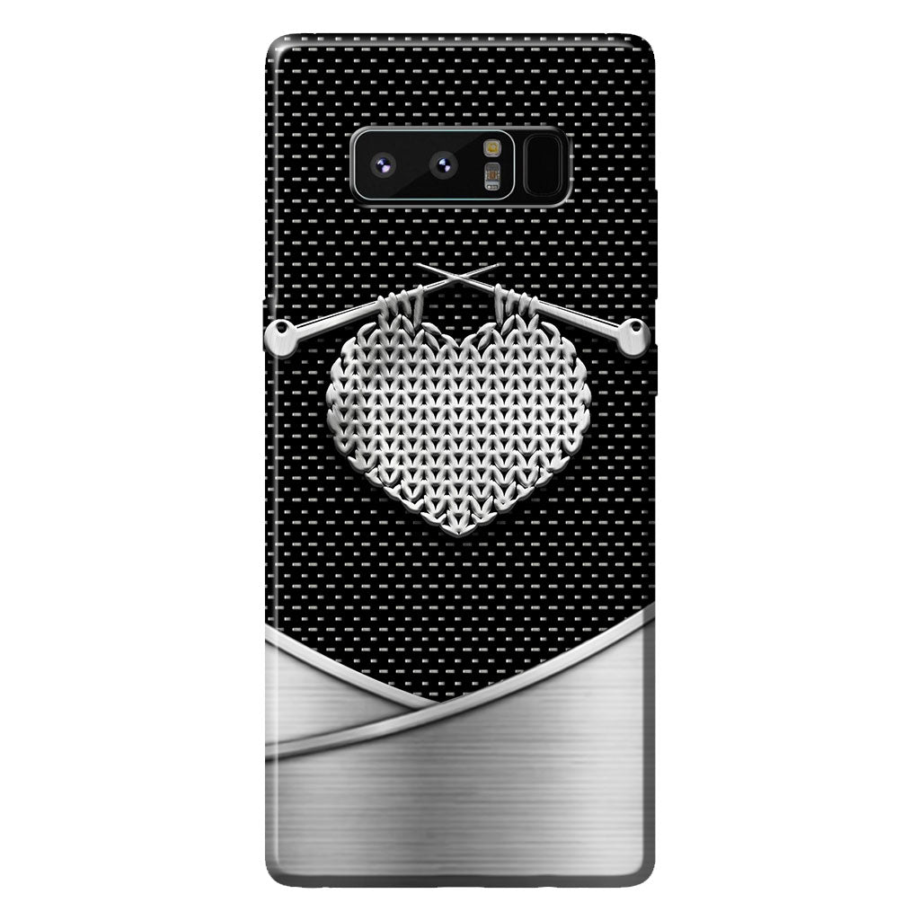 Knit Metal Pattern Print Phone Case 062021