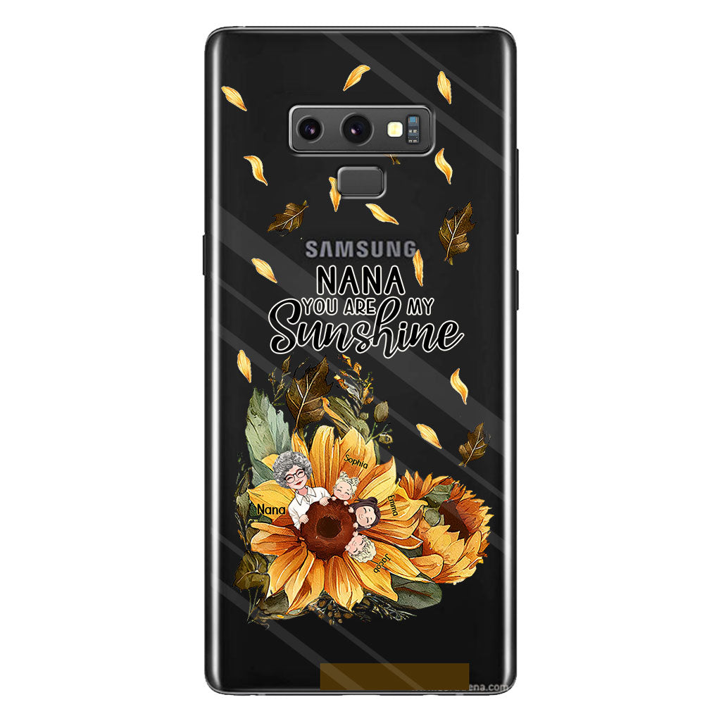 Oma, du bist mein Sonnenschein – Personalisierte transparente Handyhülle