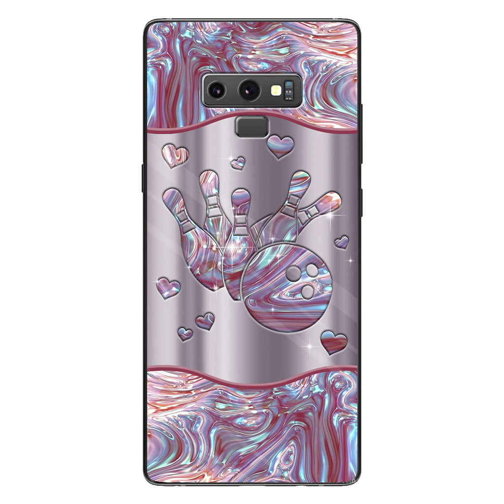 Liebe - Personalisierte Handyhülle mit Bowling-Motiv