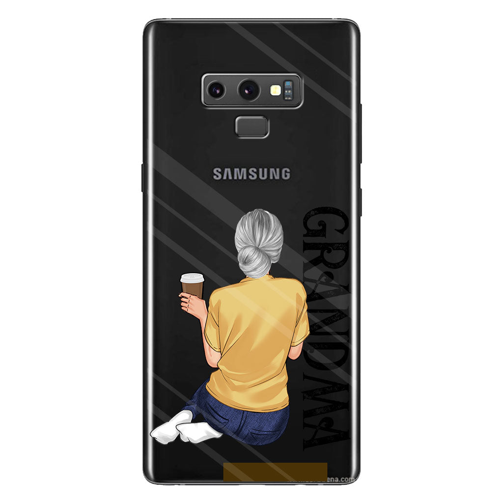 Beste Oma aller Zeiten – Personalisierte transparente Handyhülle für Oma