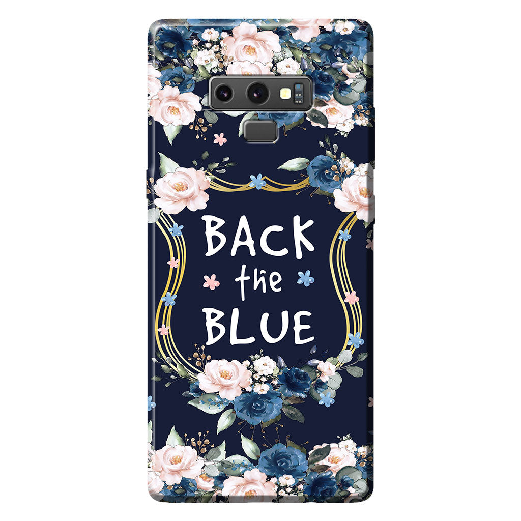 Handyhülle mit blauem Abzeichen für Polizeibeamte 062021