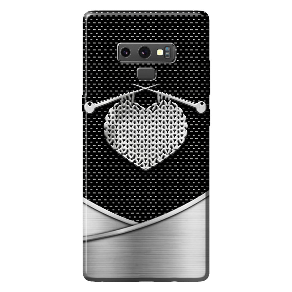 Knit Metal Pattern Print Phone Case 062021