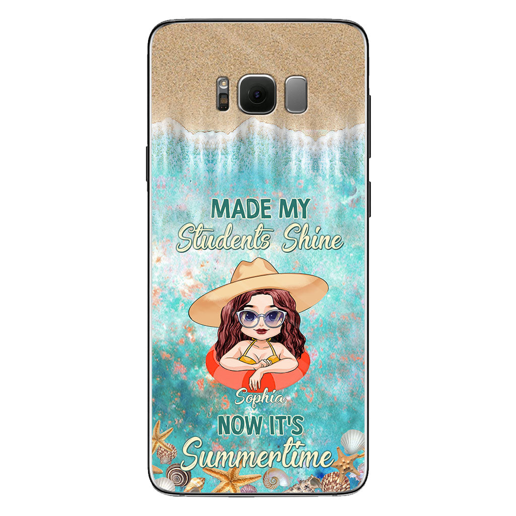 Got My Mind On Summer - Personalized Teacher Phone Case