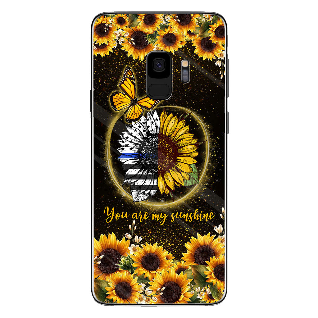 You Are My Sunshine Sunflower Blue Line - Polizei-Handyhülle 112021