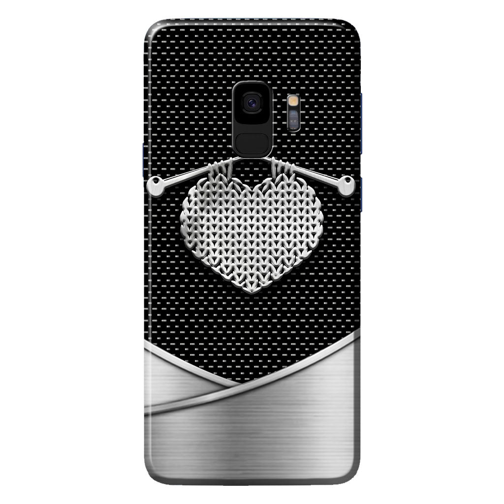 Knit Metal Pattern Print Phone Case 062021