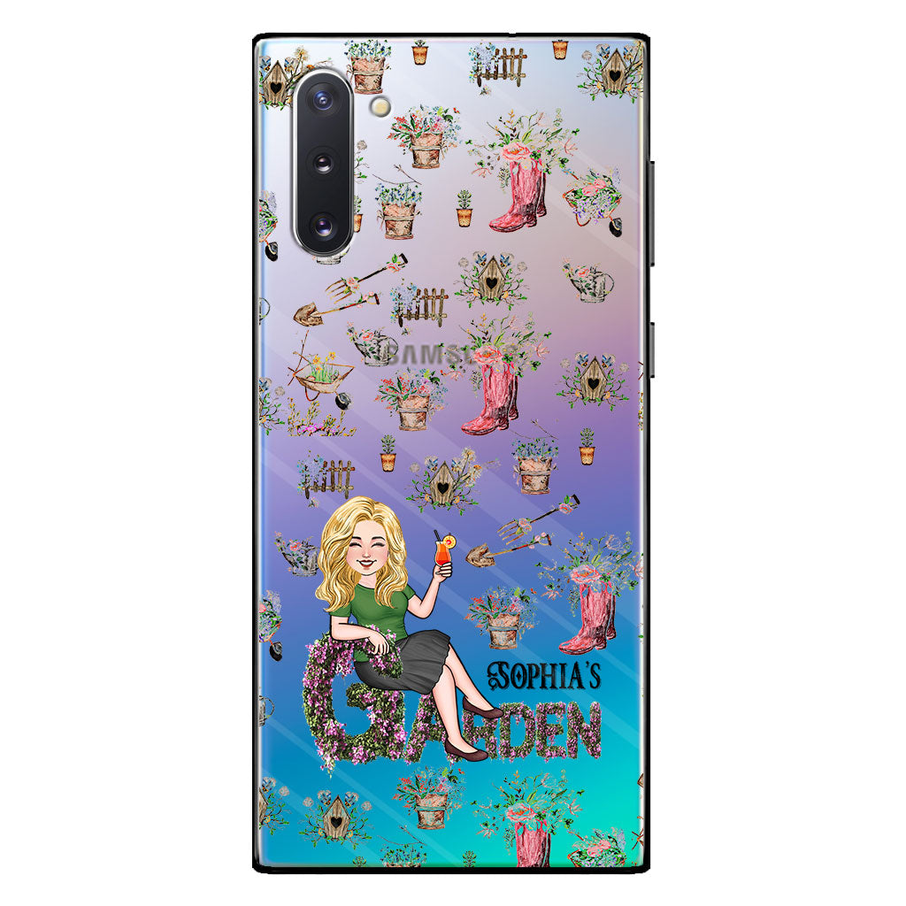 And Into The Garden I go - Personalized Gardening Clear Phone Case