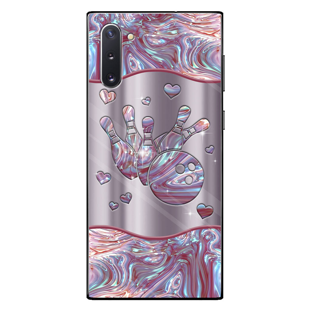 Liebe - Personalisierte Handyhülle mit Bowling-Motiv