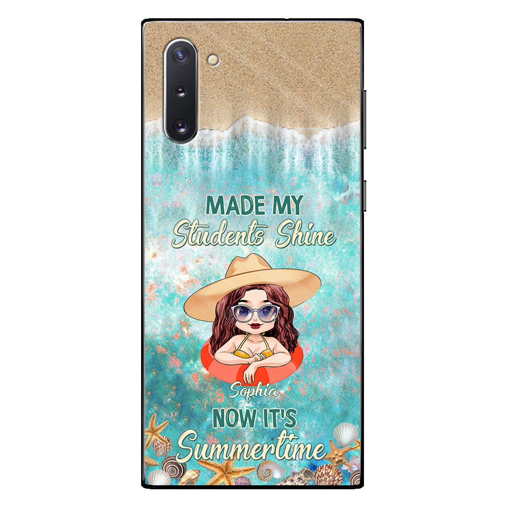Got My Mind On Summer - Personalized Teacher Phone Case