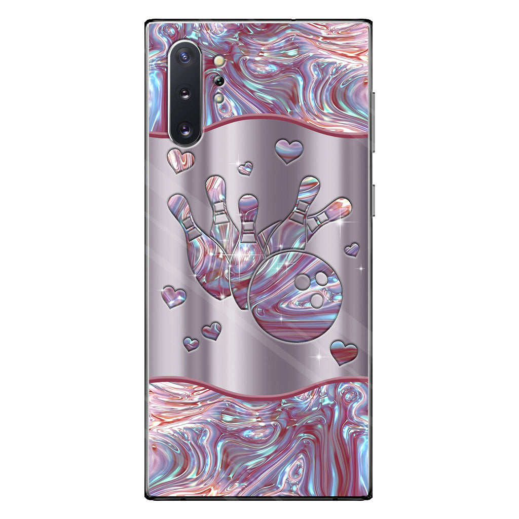 Liebe - Personalisierte Handyhülle mit Bowling-Motiv