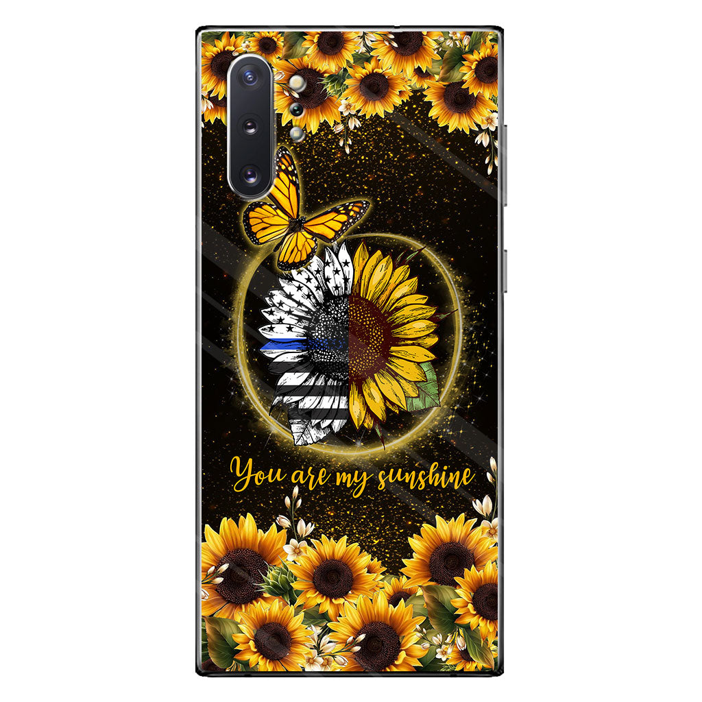 You Are My Sunshine Sunflower Blue Line - Polizei-Handyhülle 112021