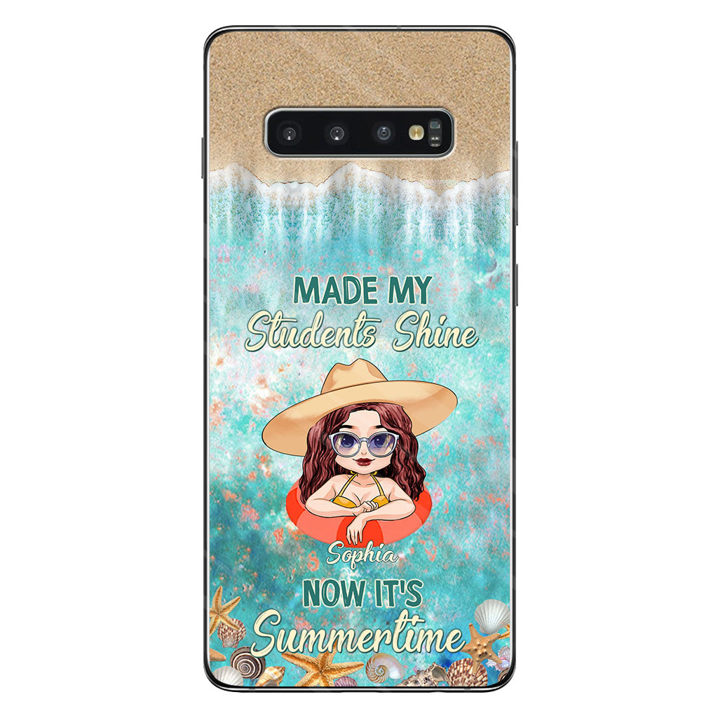 Got My Mind On Summer - Personalized Teacher Phone Case