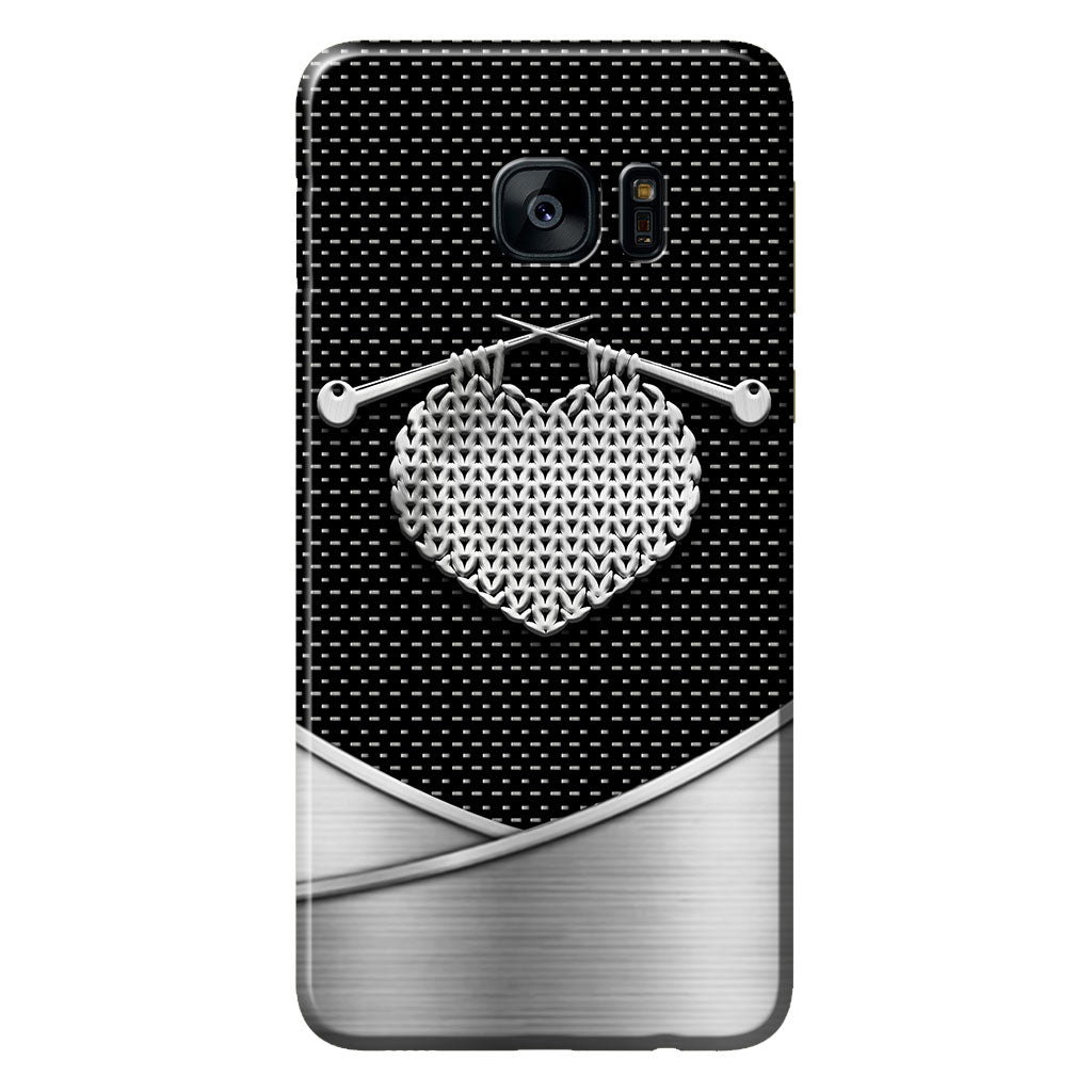 Knit Metal Pattern Print Phone Case 062021