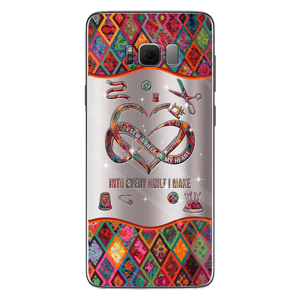I Sew A Piece Of My Heart Personalized Phone Case