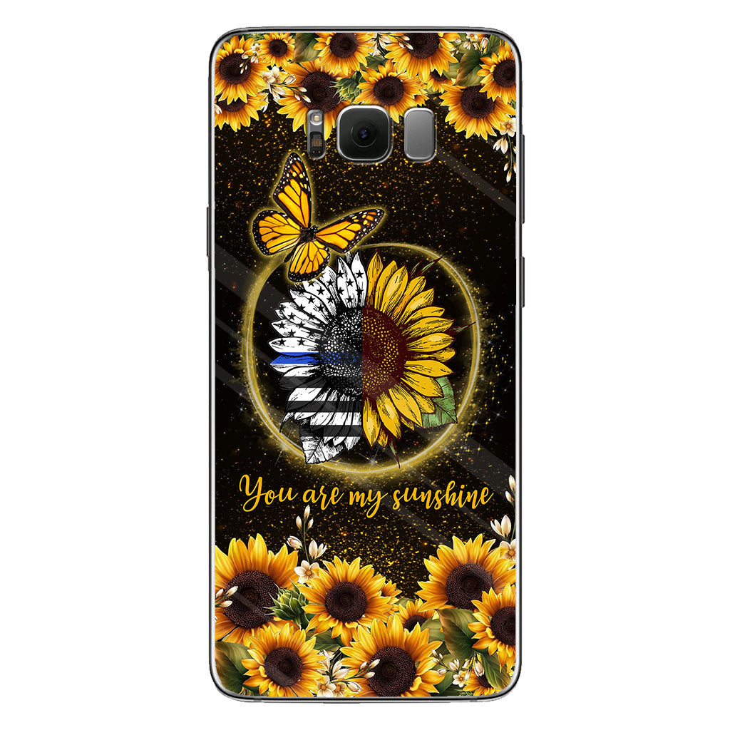 You Are My Sunshine Sunflower Blue Line - Polizei-Handyhülle 112021