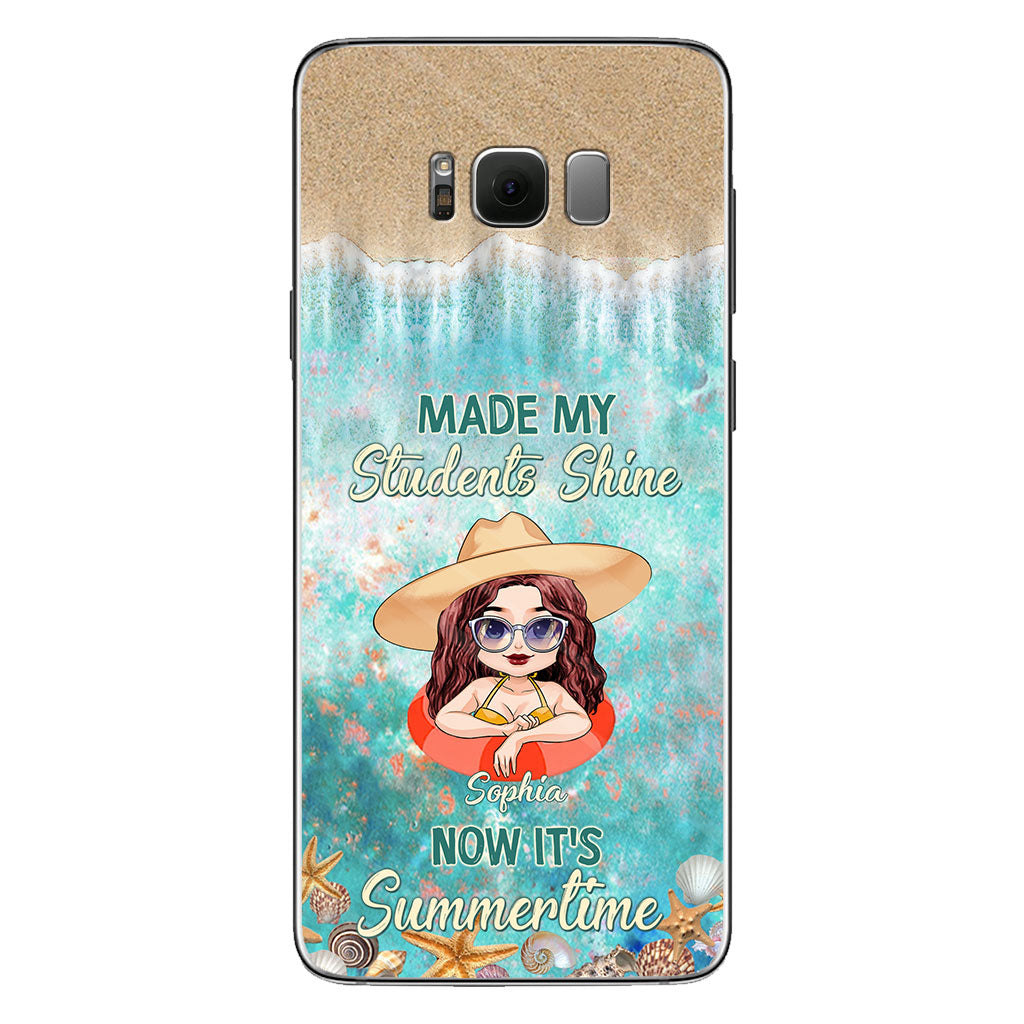 Got My Mind On Summer - Personalized Teacher Phone Case