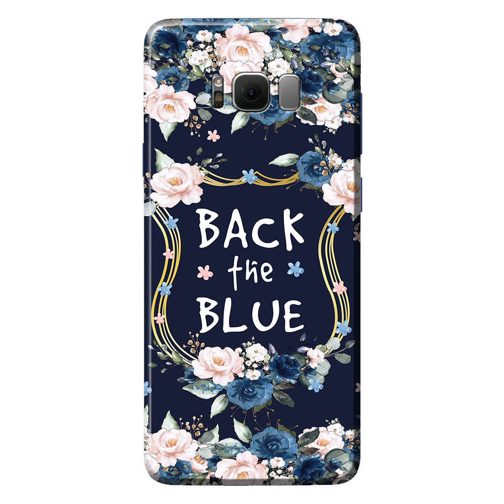 Handyhülle mit blauem Abzeichen für Polizeibeamte 062021