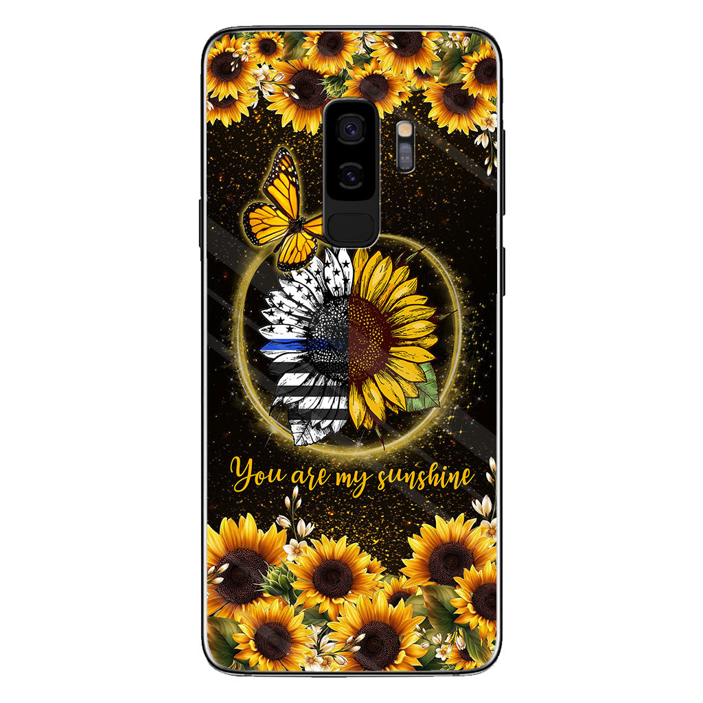 You Are My Sunshine Sunflower Blue Line - Polizei-Handyhülle 112021