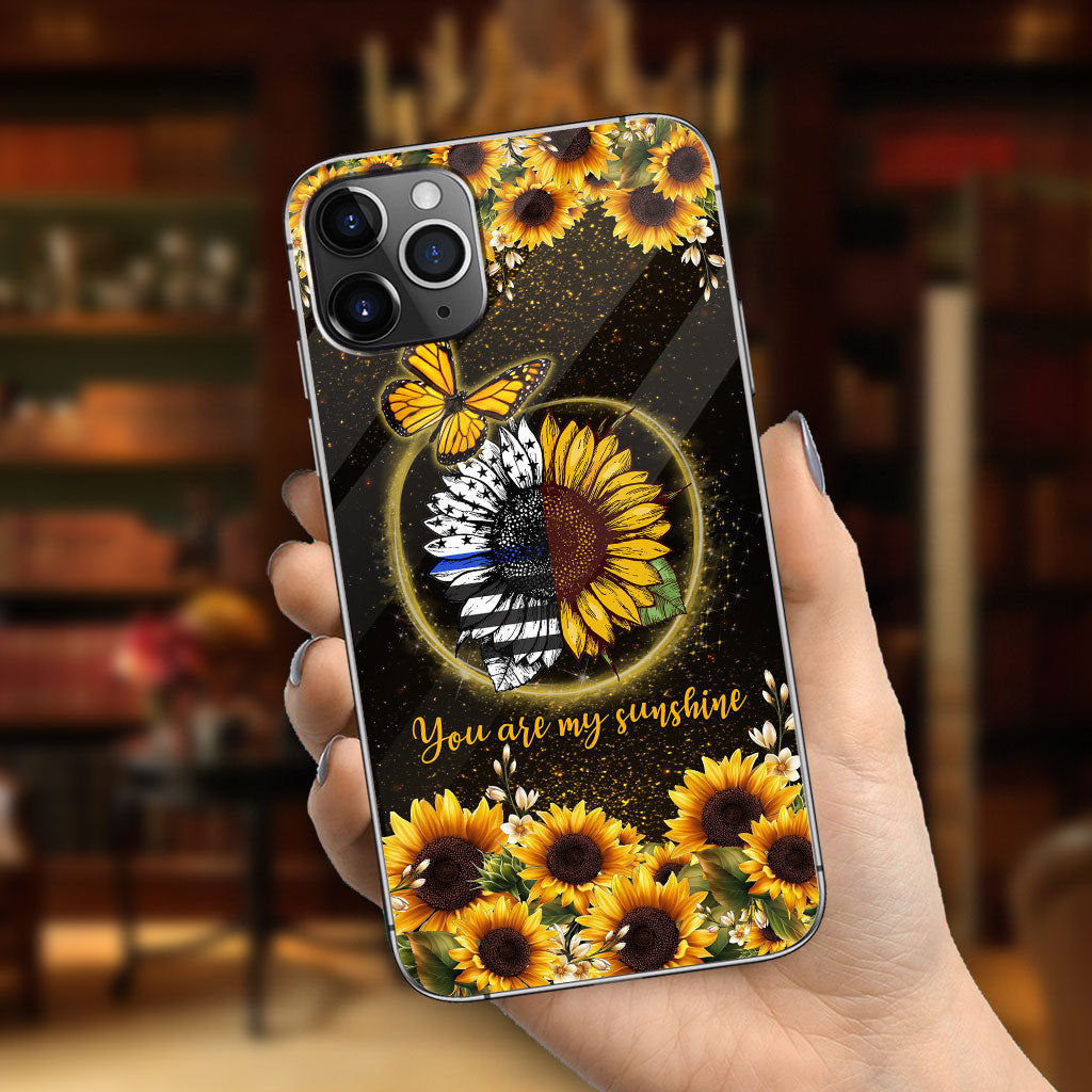 You Are My Sunshine Sunflower Blue Line - Polizei-Handyhülle 112021