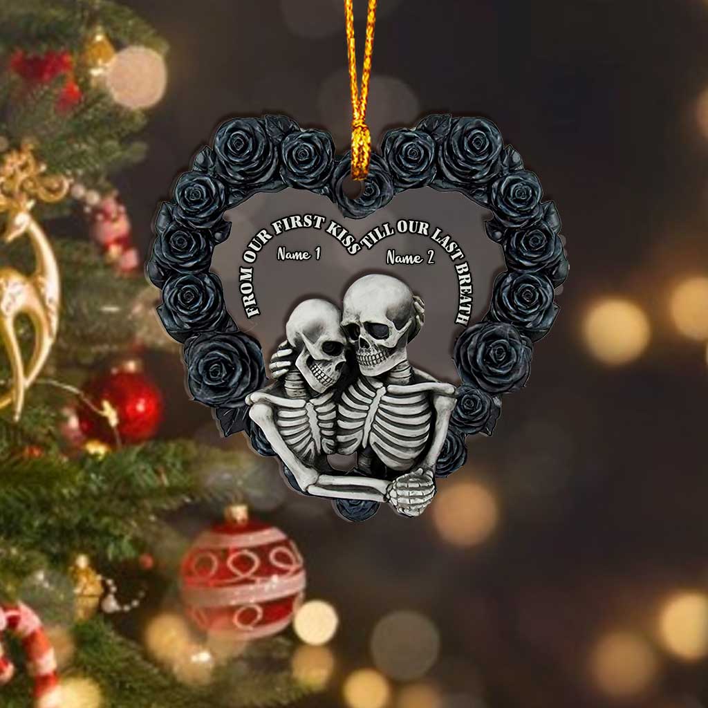 Bis zum letzten Atemzug – Personalisierter Weihnachtsschmuck mit Totenkopfmotiv