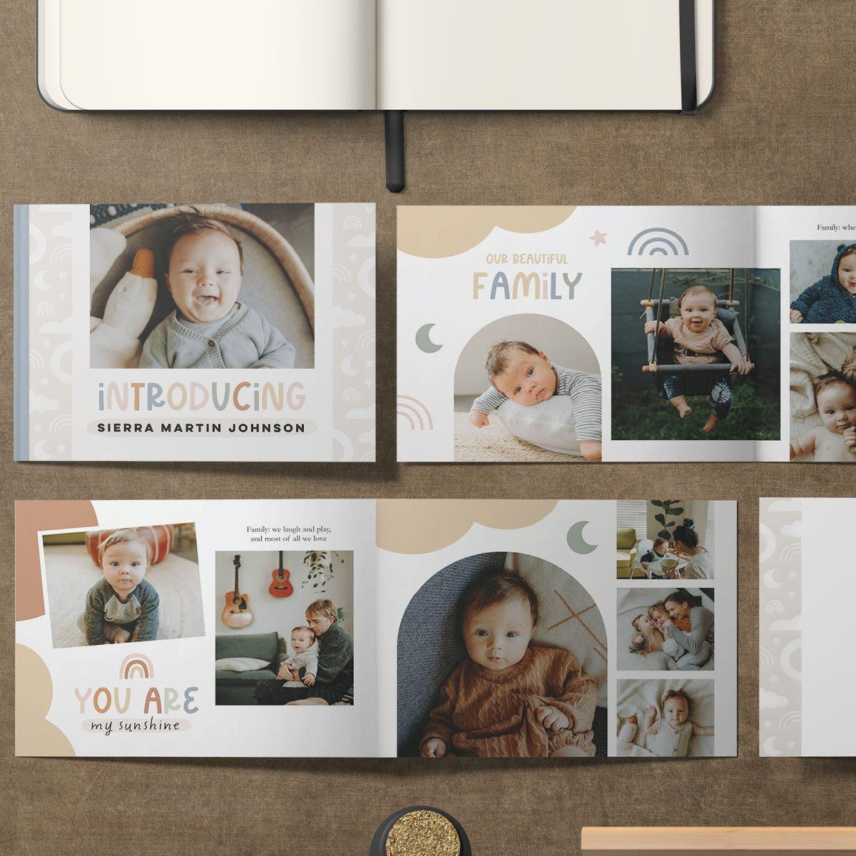 Individuelle Weihnachtskarte mit Porträts – Personalisierte QR-Grußkarte