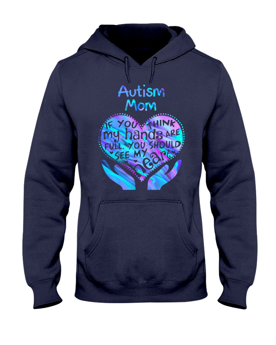 Autism Mom You Should See My Heart - T-Shirt und Hoodie zur Sensibilisierung für Autismus 0520