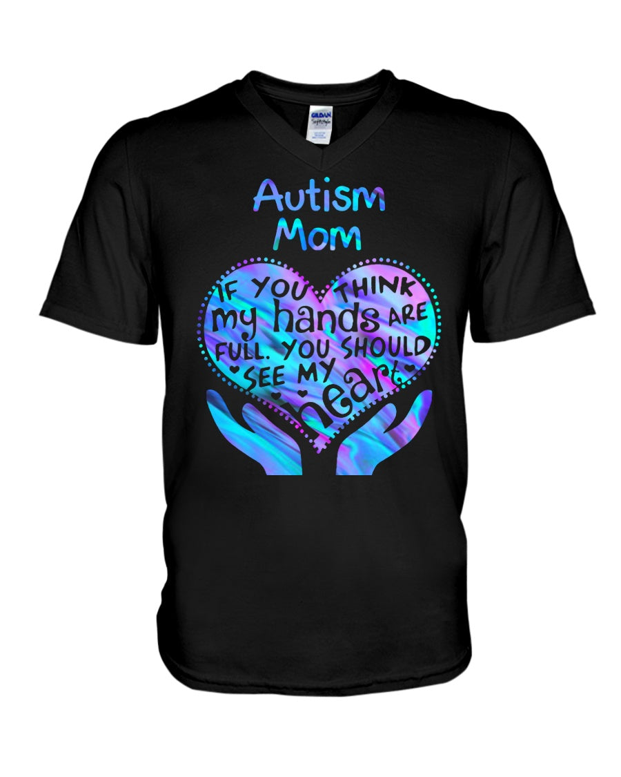 Autism Mom You Should See My Heart - T-Shirt und Hoodie zur Sensibilisierung für Autismus 0520
