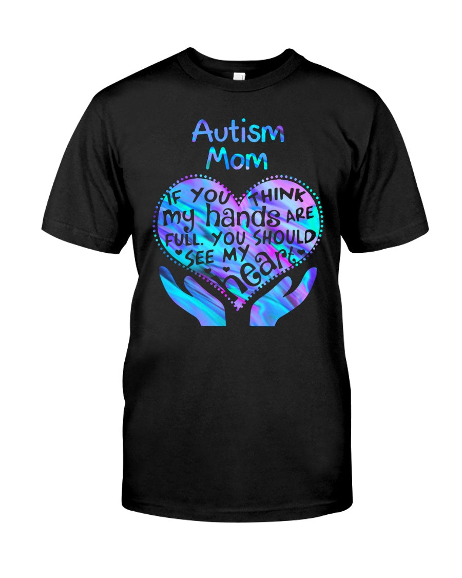 Autism Mom You Should See My Heart - T-Shirt und Hoodie zur Sensibilisierung für Autismus 0520