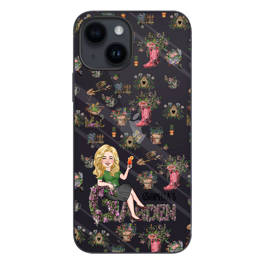 And Into The Garden I go - Personalized Gardening Clear Phone Case
